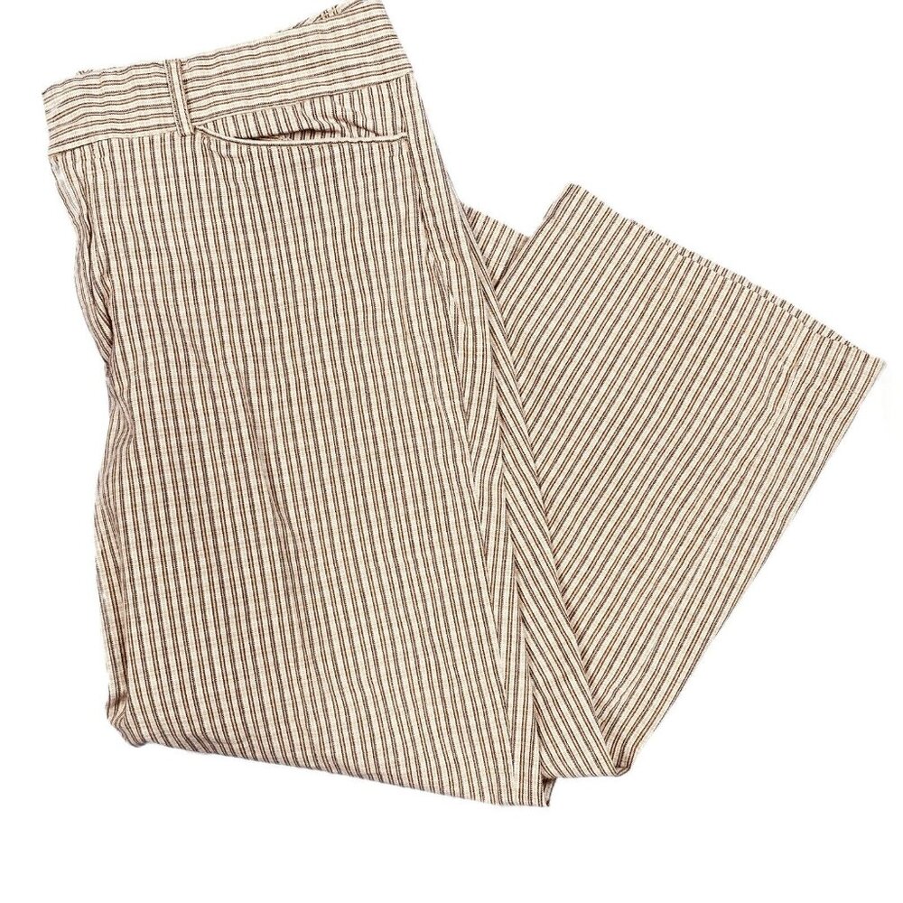 Womens Dockers Ideal Fit Sz 12 Beige Plaid Stretch Mid-Rise Capri Pants